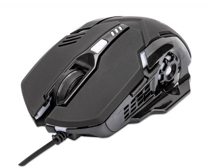 Mouse Optico,manhattan,179256, Gaming 6 Botones, Negro