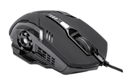 Mouse Optico,manhattan,179256, Gaming 6 Botones, Negro