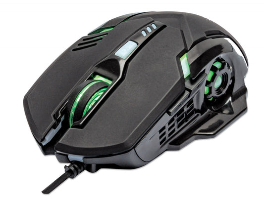 Mouse Optico,manhattan,179256, Gaming 6 Botones, Negro