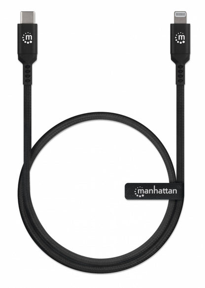 Cable Lightning,manhattan,394192, A Usb-c 0.5m, Negro