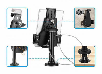 Soporte Tableta,manhattan,462112, Antirrobo, Multiproposito, Negro