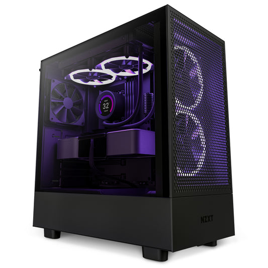Gabinete Nzxt H5 Flow /negro /con Ventana/midi-tower/micro-atx/gamer