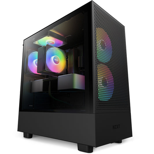Gabinete Nzxt H5 Flow Rgb /negro/con Ventana/midi-tower/micro-atx/rgb/gamer