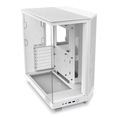 Gabinete Nzxt H6 Flow Rgb/ Vidrio Templado/blanco/atx, Micro-atx, Mini-itx/ Mid Tower/gamer