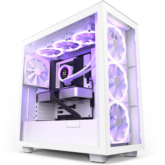 Gabinete Nzxt H7 Elite/ Blanco/con Ventana/midi-tower/mini-itx/micro-atx/rgb/gamer