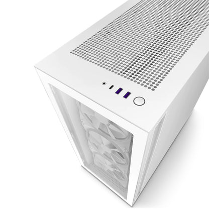 Gabinete Nzxt H7 Elite/ Blanco/con Ventana/midi-tower/mini-itx/micro-atx/rgb/gamer