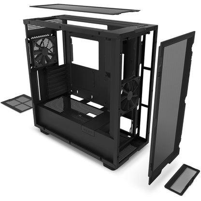 Gabinete Nzxt H7 Flow/negro Mate/con Ventana/midi-tower/micro-atx/gamer