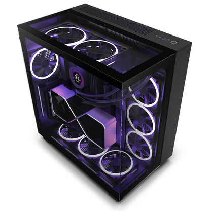 Gabinete Nzxt H9 Elite / Vidrio Templado / Negro / Atx Mid Tower /con 3 Ventiladores Rgb /1 Sin Rgb / Gamer
