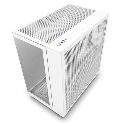 Gabinete Nzxt H9 Flow /blanco/vidrio Templado/atx Mid Tower /con 4 Ventiladores/gamer
