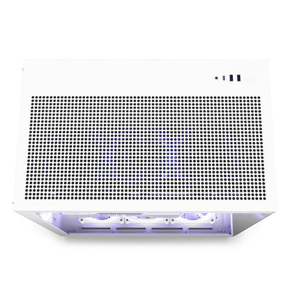 Gabinete Nzxt H9 Flow /blanco/vidrio Templado/atx Mid Tower /con 4 Ventiladores/gamer