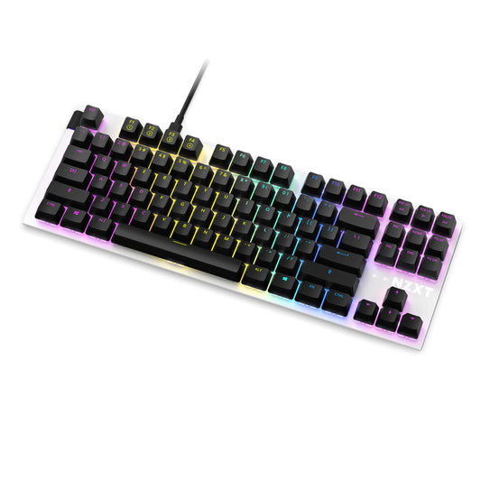 Teclado Mecanico Nzxt Function Tenkeyless / Blanco / Reposa MuÑecas / Ingles / Rgb / Gamer