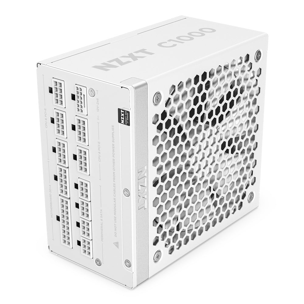 Fuente De Poder Nzxt Blanca C1000/ Atx 3.1/ 1000w 80 Plus Gold /40 Series Ready/full Modular/ Pciex5.0/gamer / Pa-0g2bb-us
