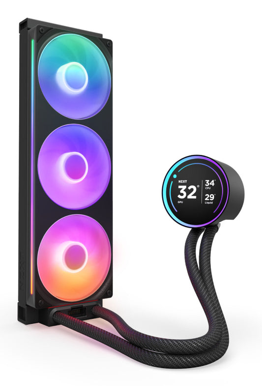 Disipador De Enfriamiento Liquido Kraken Elite 360 Rgb V2/negro/ 1,200-2,800 ± 300rpm /gaming.
