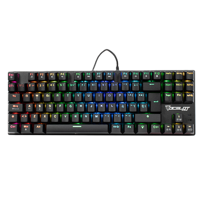 Teclado Mecanico Ocelot Gaming Ok-tkl2 / Switch Rojo / Full Rgb / 88 Teclas / Anthigosting / Usb / Color Negro