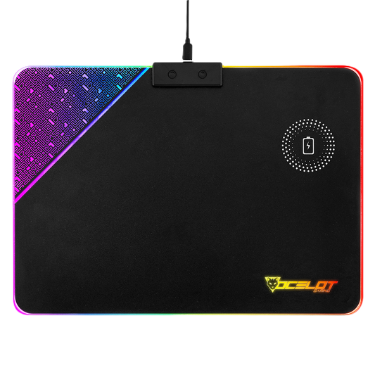 Ocelot Mouse Pad Rigido Tipo Rgb, Carga Inalambrica Para Smartphones, Conexin Mediante Usb Plug And Play