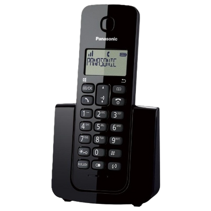 Telefono Panasonic Kx-tgb110meb Inalambrico Basico 20 Numeros Identificador De Llamadas, 50 Numeros Directorio Localizador De Auricular Negro
