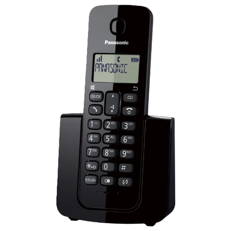 Telefono Panasonic Kx-tgb110meb Inalambrico Basico 20 Numeros Identificador De Llamadas, 50 Numeros Directorio Localizador De Auricular Negro