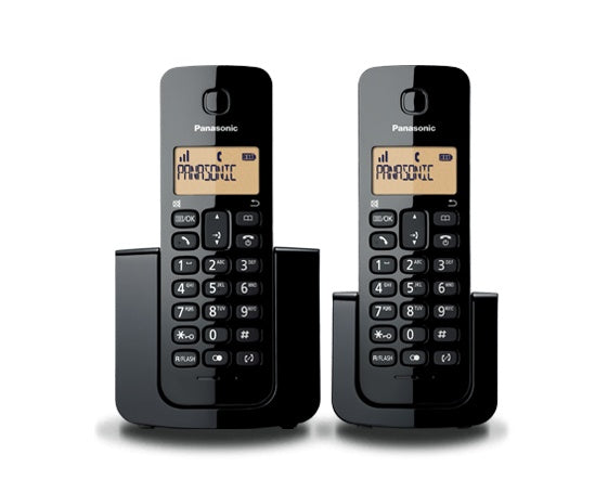 Telefono Panasonic Kx-tgb112meb Inalambrico Basico Base Handset 20 Numeros Identificador De Llamadas, 50 Numeros Directorio Localizador De Auricular Negro
