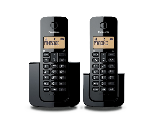 Telefono Panasonic Kx-tgb112meb Inalambrico Basico Base Handset 20 Numeros Identificador De Llamadas, 50 Numeros Directorio Localizador De Auricular Negro