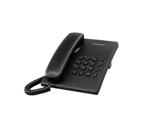 Telefono Panasonic Kx-ts500meb Alambrico Basico Unilinea Sin Memorias Control De Volumen 4 Niveles Remarcacion Ultimo Numero Negro