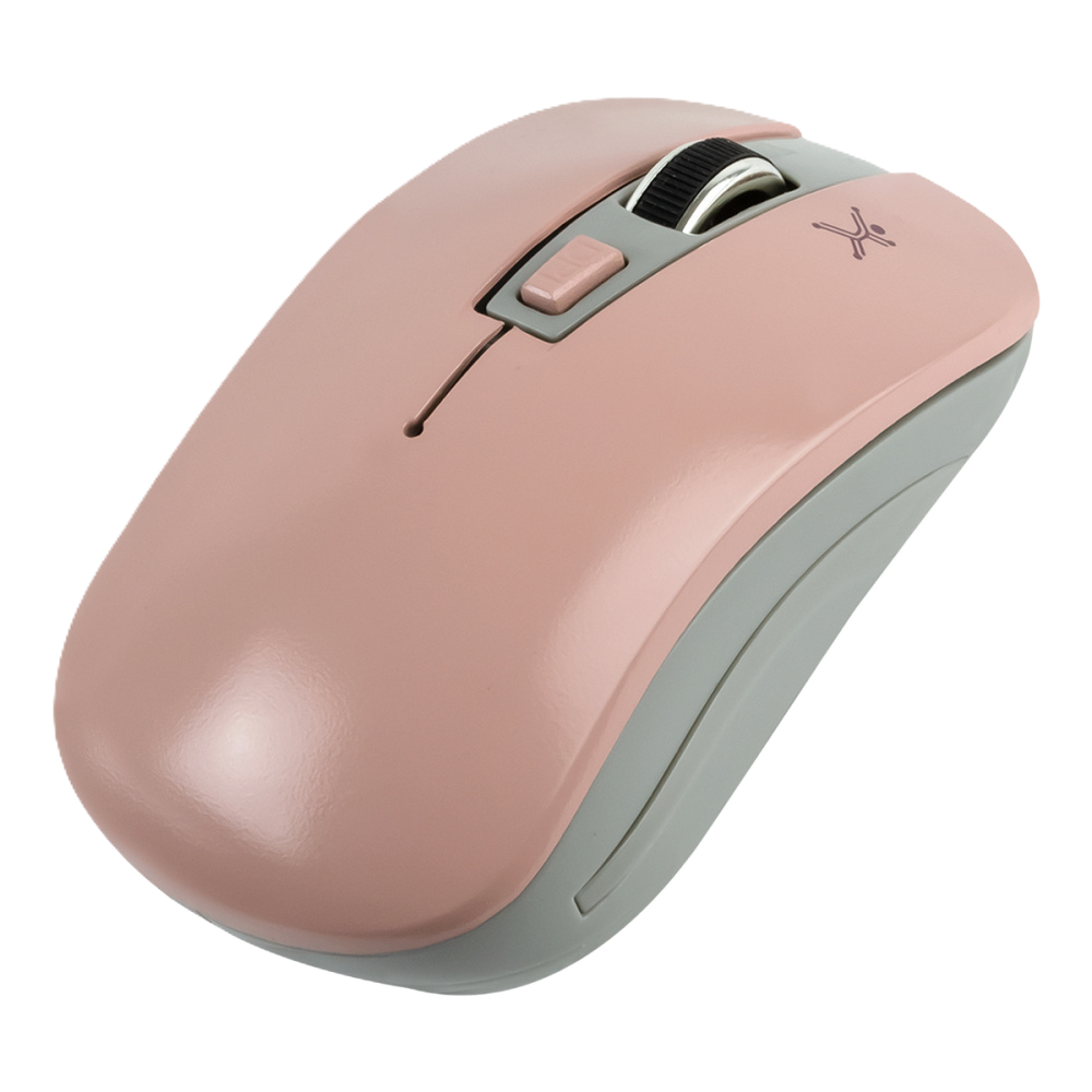 Mouse Inalambrico Optico 800 A 1600 Dpi Simetrico Dongle Usb Perfect Choice Essential - Rosa