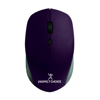 Mouse Inalambrico 1600 Dpi Optico Conector Usb Perfect Choice Root Pro - Morado