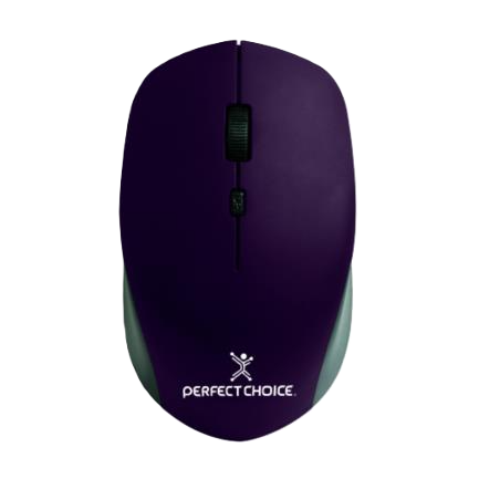 Mouse Inalambrico 1600 Dpi Optico Conector Usb Perfect Choice Root Pro - Morado