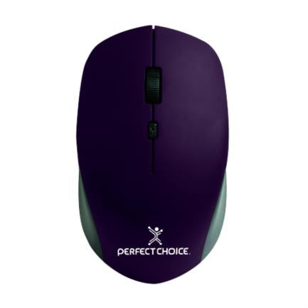 Mouse Inalambrico 1600 Dpi Optico Conector Usb Perfect Choice Root Pro - Morado