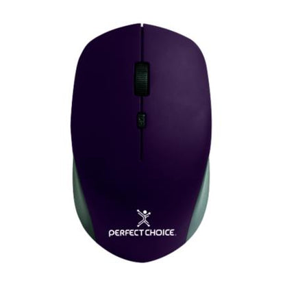 Mouse Inalambrico 1600 Dpi Optico Conector Usb Perfect Choice Root Pro - Morado