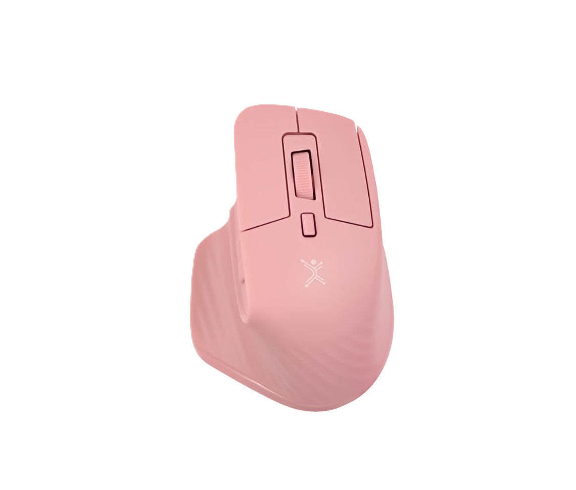 Mini Mouse Recargable Silencioso, Conexion Dual 2.4ghz+bluetooth Receptor Usb/usb-c Rosa Perfect Choice