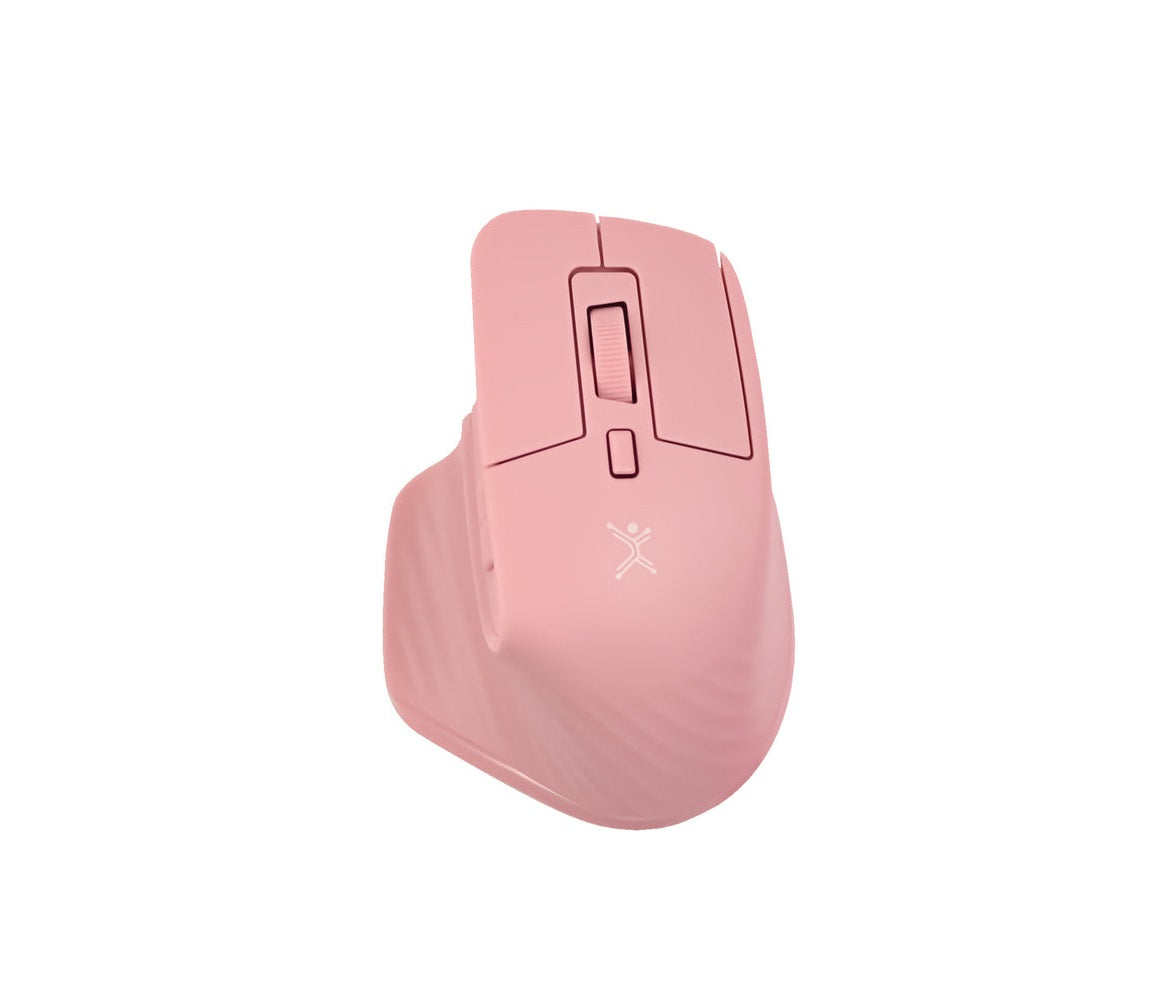 Mini Mouse Recargable Silencioso, Conexion Dual 2.4ghz+bluetooth Receptor Usb/usb-c Rosa Perfect Choice