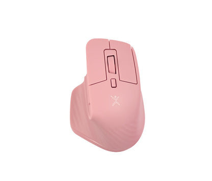 Mini Mouse Recargable Silencioso, Conexion Dual 2.4ghz+bluetooth Receptor Usb/usb-c Rosa Perfect Choice