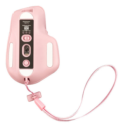 Mini Mouse Recargable Silencioso, Conexion Dual 2.4ghz+bluetooth Receptor Usb/usb-c Rosa Perfect Choice