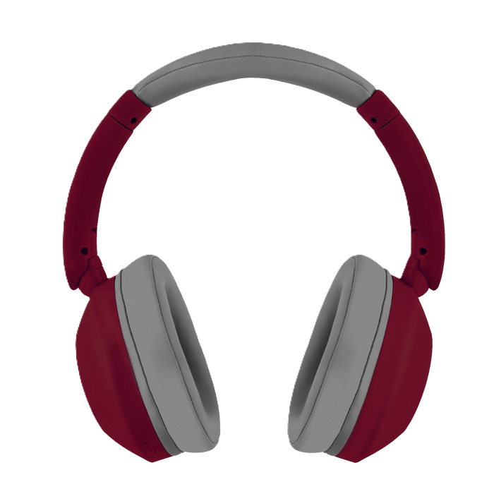 Audifonos On-ear Inalambricos Plegables Manos Libres Con Bt Perfect Choice Soundia - Rojo
