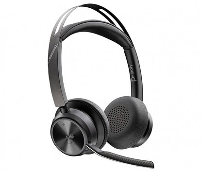 Diadema Hp Poly 9t9j6aaac3 Voyager Focus 2 Uc/ Version Microsoft Teams Bluetooth Dongle Usb-a Conexion De Hasta 2 Dispositivos Estereo Hasta 19 H De Convers Alcance Hasta 50 M Con Base De Carga
