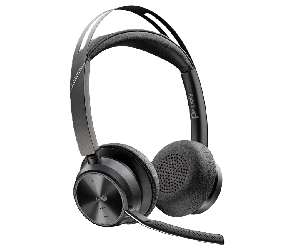 Diadema Hp Poly 9t9j6aaac3 Voyager Focus 2 Uc/ Version Microsoft Teams Bluetooth Dongle Usb-a Conexion De Hasta 2 Dispositivos Estereo Hasta 19 H De Convers Alcance Hasta 50 M Con Base De Carga
