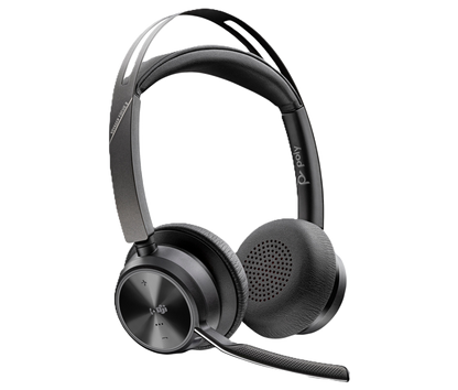 Diadema Hp Poly 9t9j6aaac3 Voyager Focus 2 Uc/ Version Microsoft Teams Bluetooth Dongle Usb-a Conexion De Hasta 2 Dispositivos Estereo Hasta 19 H De Convers Alcance Hasta 50 M Con Base De Carga