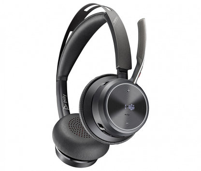 Diadema Hp Poly 9t9j6aaac3 Voyager Focus 2 Uc/ Version Microsoft Teams Bluetooth Dongle Usb-a Conexion De Hasta 2 Dispositivos Estereo Hasta 19 H De Convers Alcance Hasta 50 M Con Base De Carga
