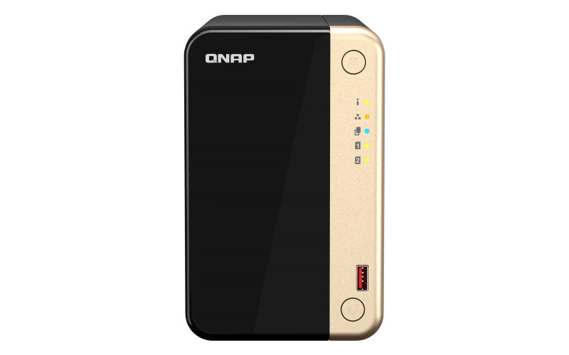 Nas Qnap Ts-264-8g /2 Bahias Nucleo Cuadruple Hasta 2.9 Ghz, 8 Gb En Ram, /2 Lan 2,5 Gbe/usb 3.2 X2/sata/hot-swap/ Sin Discos/ Hdmi 2.0/ Hasta 40 Tb/ Celeron N5095