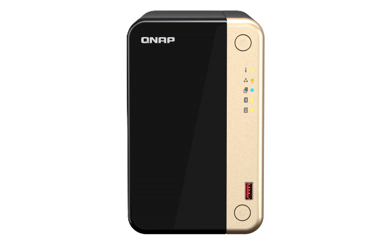 Nas Qnap Ts-264-8g /2 Bahias Nucleo Cuadruple Hasta 2.9 Ghz, 8 Gb En Ram, /2 Lan 2,5 Gbe/usb 3.2 X2/sata/hot-swap/ Sin Discos/ Hdmi 2.0/ Hasta 40 Tb/ Celeron N5095