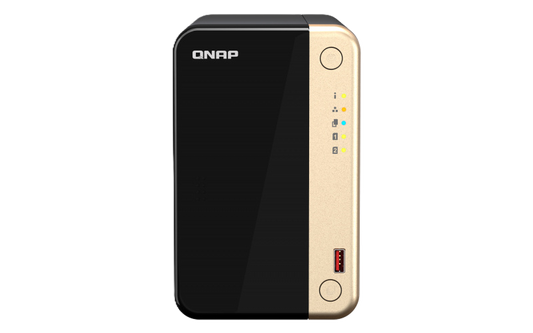 Nas Qnap Ts-264-8g /2 Bahias Nucleo Cuadruple Hasta 2.9 Ghz, 8 Gb En Ram, /2 Lan 2,5 Gbe/usb 3.2 X2/sata/hot-swap/ Sin Discos/ Hdmi 2.0/ Hasta 40 Tb/ Celeron N5095