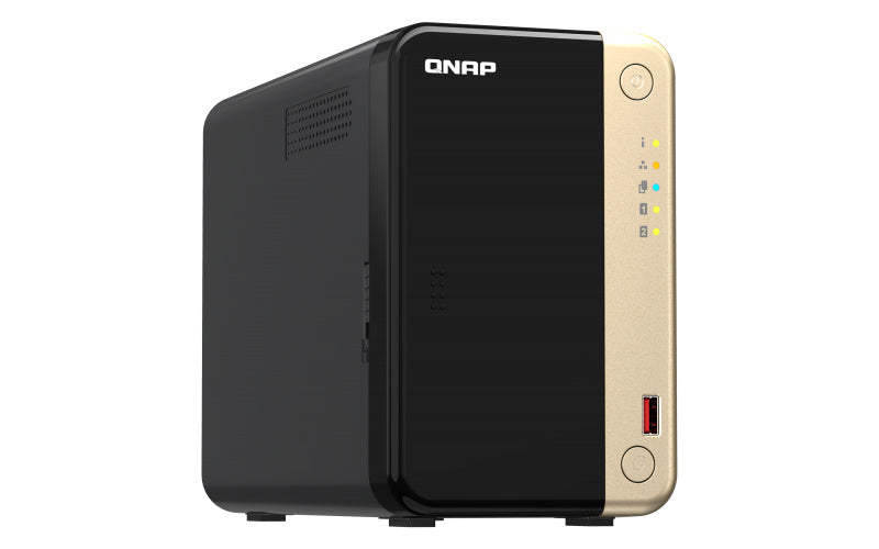 Nas Qnap Ts-264-8g /2 Bahias Nucleo Cuadruple Hasta 2.9 Ghz, 8 Gb En Ram, /2 Lan 2,5 Gbe/usb 3.2 X2/sata/hot-swap/ Sin Discos/ Hdmi 2.0/ Hasta 40 Tb/ Celeron N5095