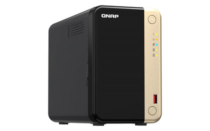Nas Qnap Ts-264-8g /2 Bahias Nucleo Cuadruple Hasta 2.9 Ghz, 8 Gb En Ram, /2 Lan 2,5 Gbe/usb 3.2 X2/sata/hot-swap/ Sin Discos/ Hdmi 2.0/ Hasta 40 Tb/ Celeron N5095