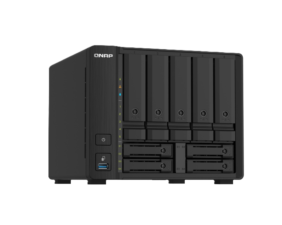 Nas Qnap Ts-932px-4g/ 9 Bahias Sata Hdd De 3,5 Y De 2,5/ Nucleo Cuadruple 1.7ghz/4gb Ddr4 Sodimm Ampliable A 16gb/2 Pto 2,5 Gbe /2 Pto 10 Gbe /usb 3.2 X3/ Hotswap/ No Incluye Disco