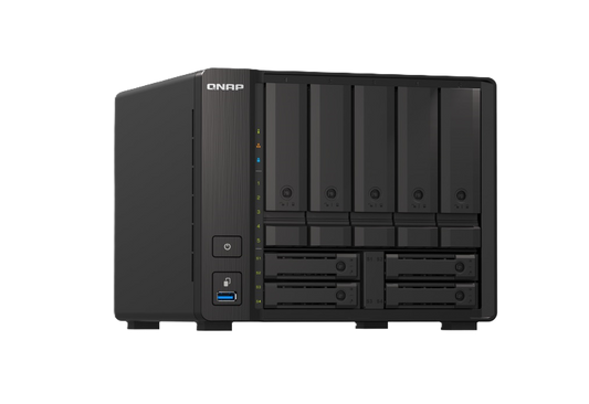 Nas Qnap Ts-h973ax-32g/ 9 Bahias /5 De 3,5 4 De 2,5/nucleo Cuadruple 2.2ghz/32gb Ddr4 Sodimm Hasta 64gb/2 Pto 2,5 Gbe/1 Pto 10 Gbe /usb 3.2 X3/ Hotswap/ No Incluye Discos/amd Ryzen V1500b