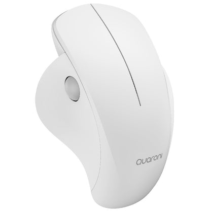 Mouse Inalmbrico Ergonmico Scroll Lateral Quaroni 3 Scroll/receptor 2.4 Ghz/1200 Dpi/ptico/bajo Consumo/blanco