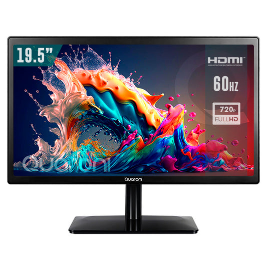 Monitor Led Hd Quaroni / 19.5 Pulgadas / Resolucion Hd 1366x768 Px / Vga/hdmi / Negro
