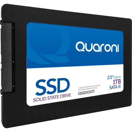 Unidad De Estado Solido Ssd Quaroni 2.5 1tb / Sata3 / 6gb/s 7mm / Lect 500mb/s / Escrit 470mb/s.