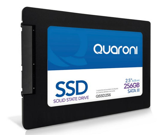 Unidad De Estado Solido Ssd Quaroni 2.5 256gb / Sata3 / 6gb/s 7mm / Lect 510mb/s / Escrit 450mb/s.