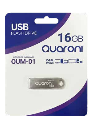 Memoria Quaroni 16gb Usb Metalica Usb 2.0 Compatible Con Android/windows/mac